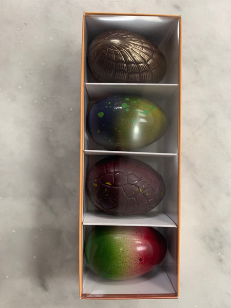 4 Medium Dark Eggs in box